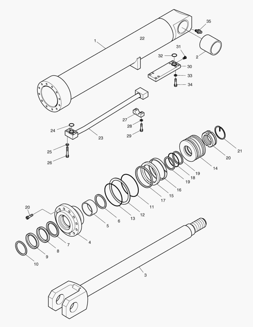 ГИДРОЦИЛИНДР ПОДЪЕМА-ЛЕВОСТОРОННИЙ
