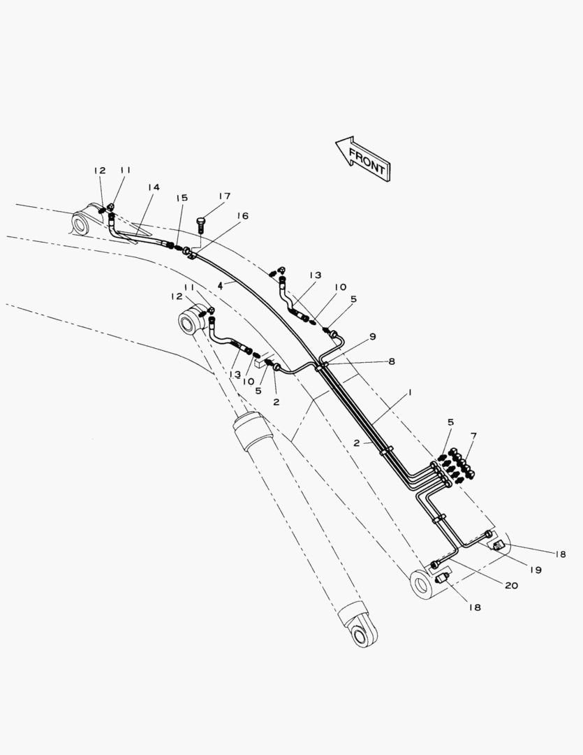 3140 FRONT LUBRICATION PIPING [5001~]