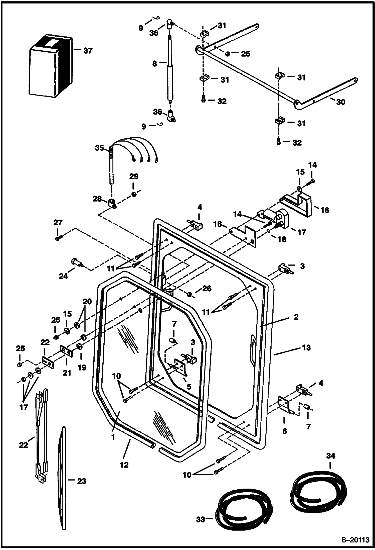 КАБИНА ОПЕРАТОРА (ЛОБОВОЕ СТЕКЛО)