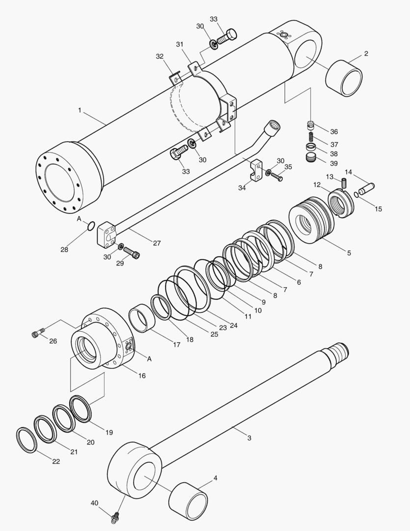 ЦИЛИНДР РУКОЯТИ-РУКОЯТЬ 2.5 м