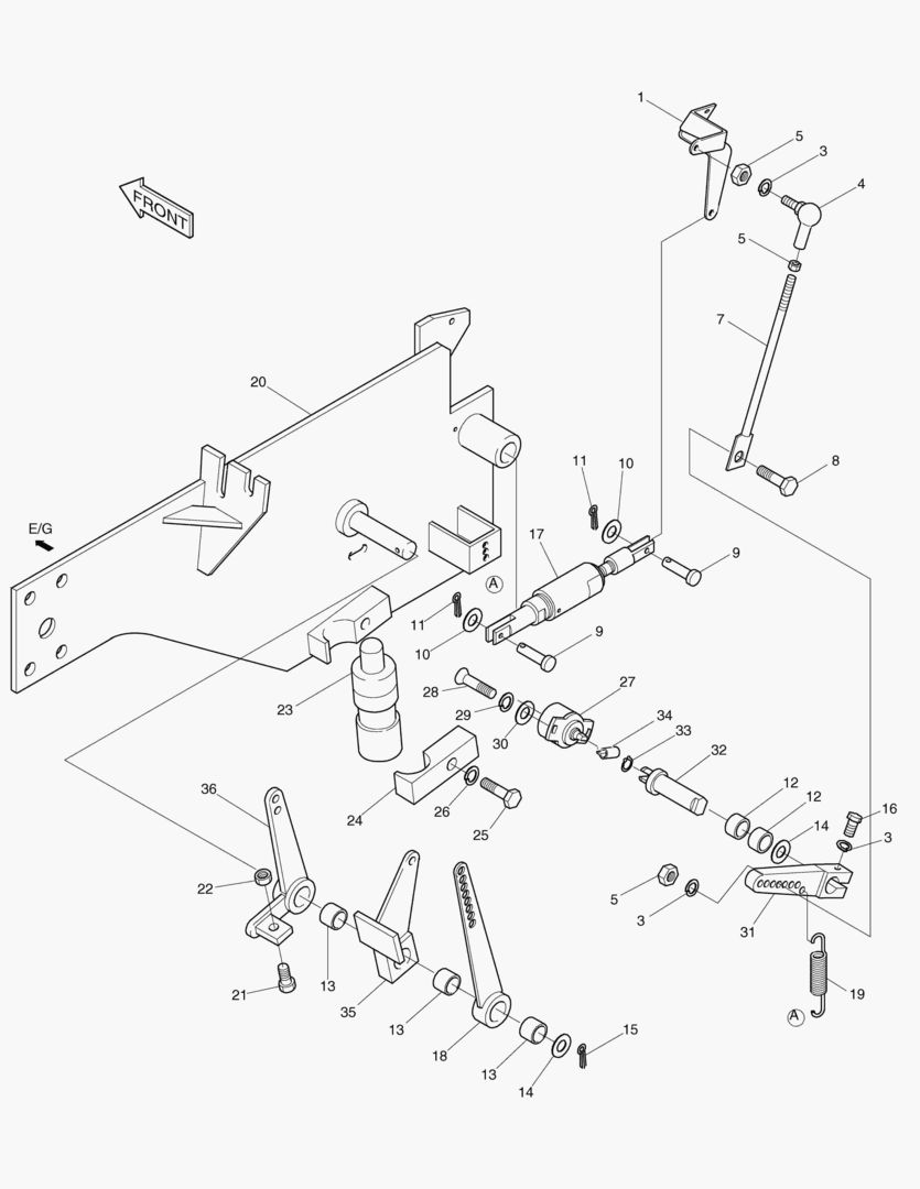 РЫЧАГ В СБОРЕ(ДВИГАТЕЛЬ SUB)