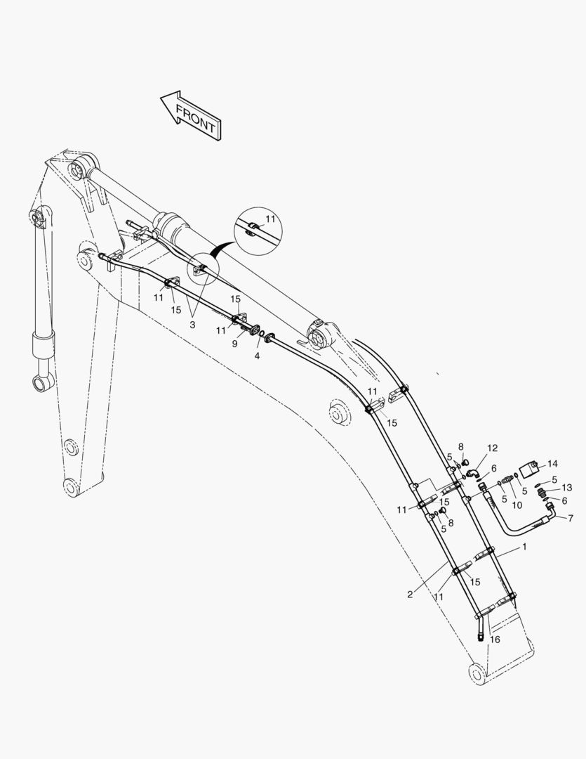 6615 BOOM PIPING-BREAKER-BOOM 5.7m [2781~]
