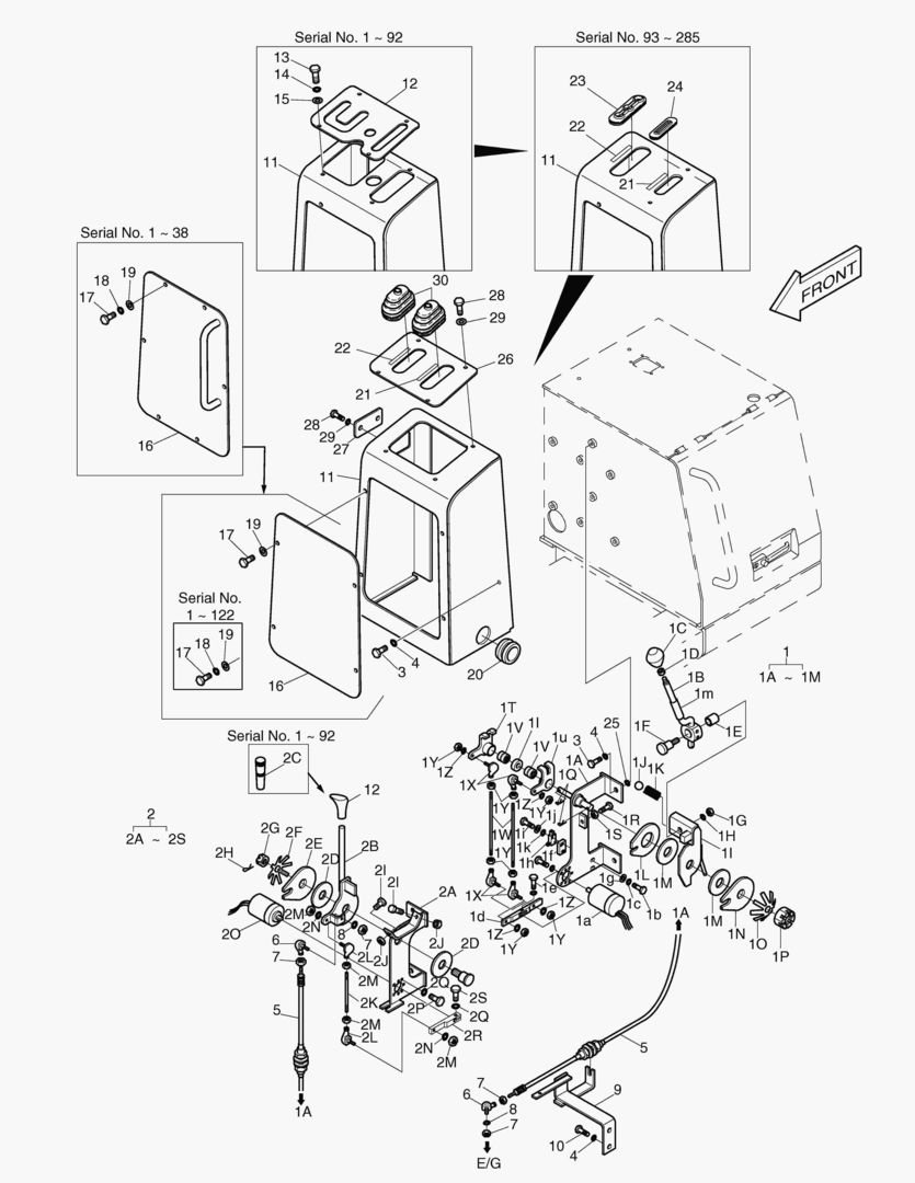 1190 CONTROL LEVER(1) [93~235]