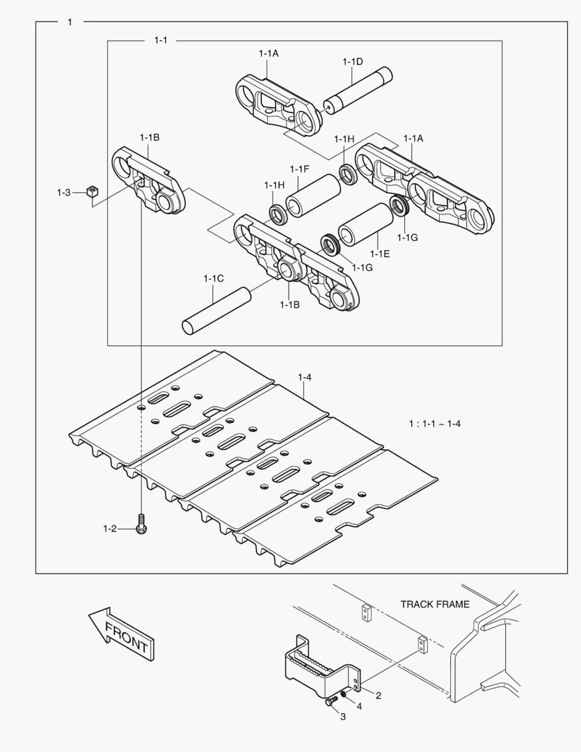БАШМАК ГУСЕНИЦЫ В СБОРЕ - 850G