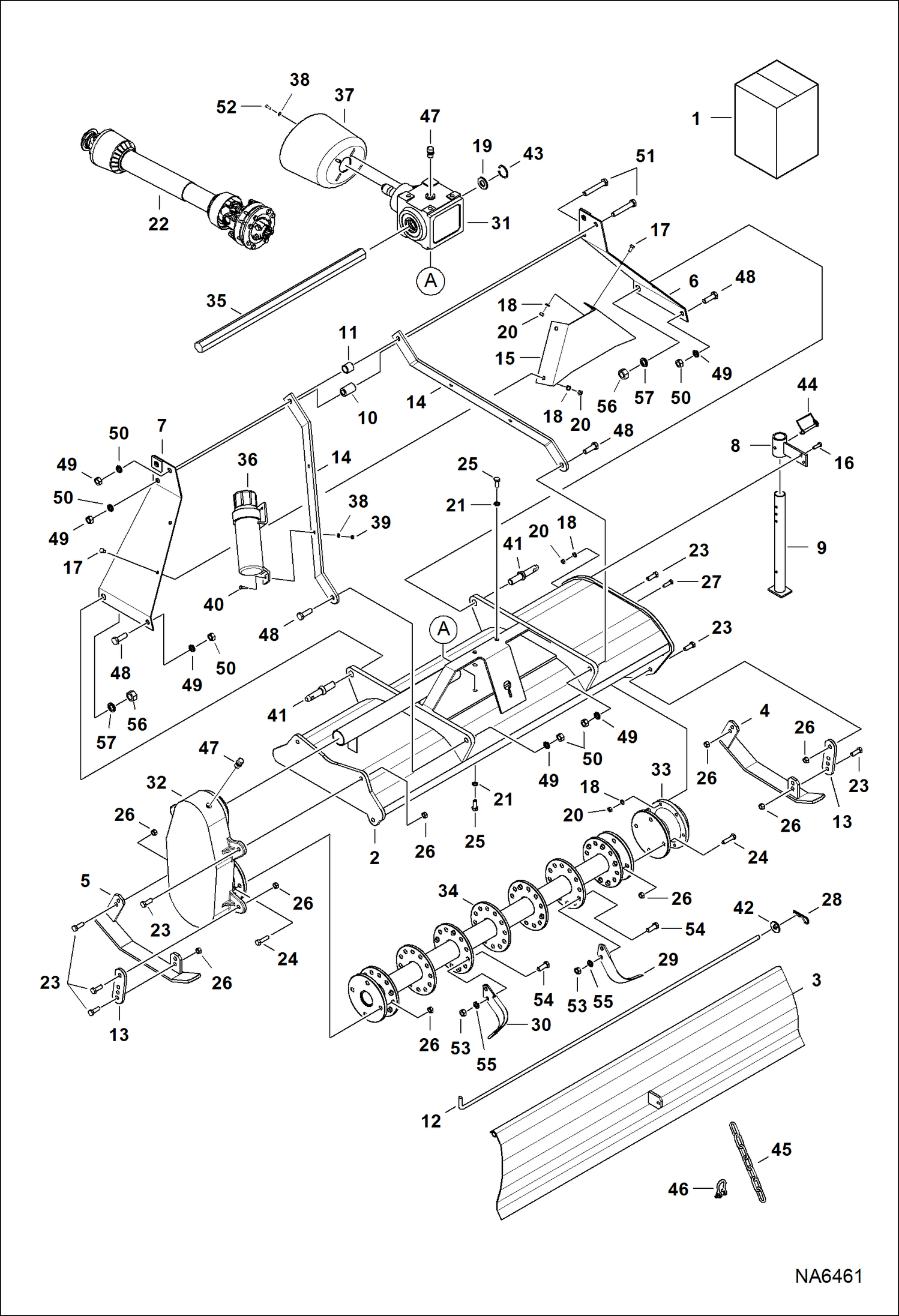 РУКОЯТКА УПРАВЛЕНИЯ (РАМА ШАССИ) (48-- AWZK) (60-- AWZJ) (72-- AWZL)