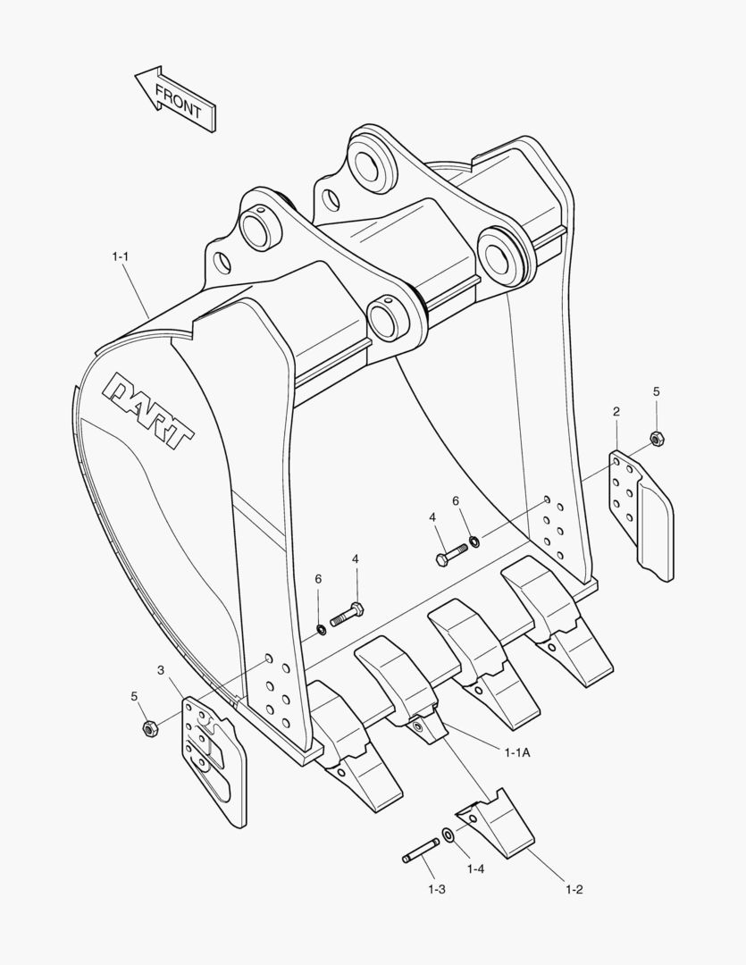 6190 BUCKET-0.97гЋҐ(42`)-SIDE PIN