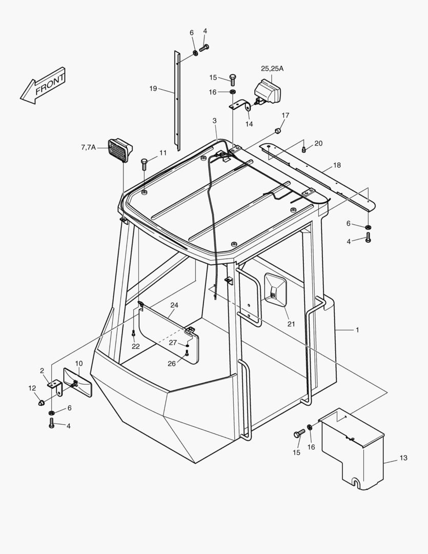 КАБИНА В СБОРЕ-OPEN СИСТЕМА ЗАЩИТЫ ПРИ ОПРОКИДЫВАНИИ