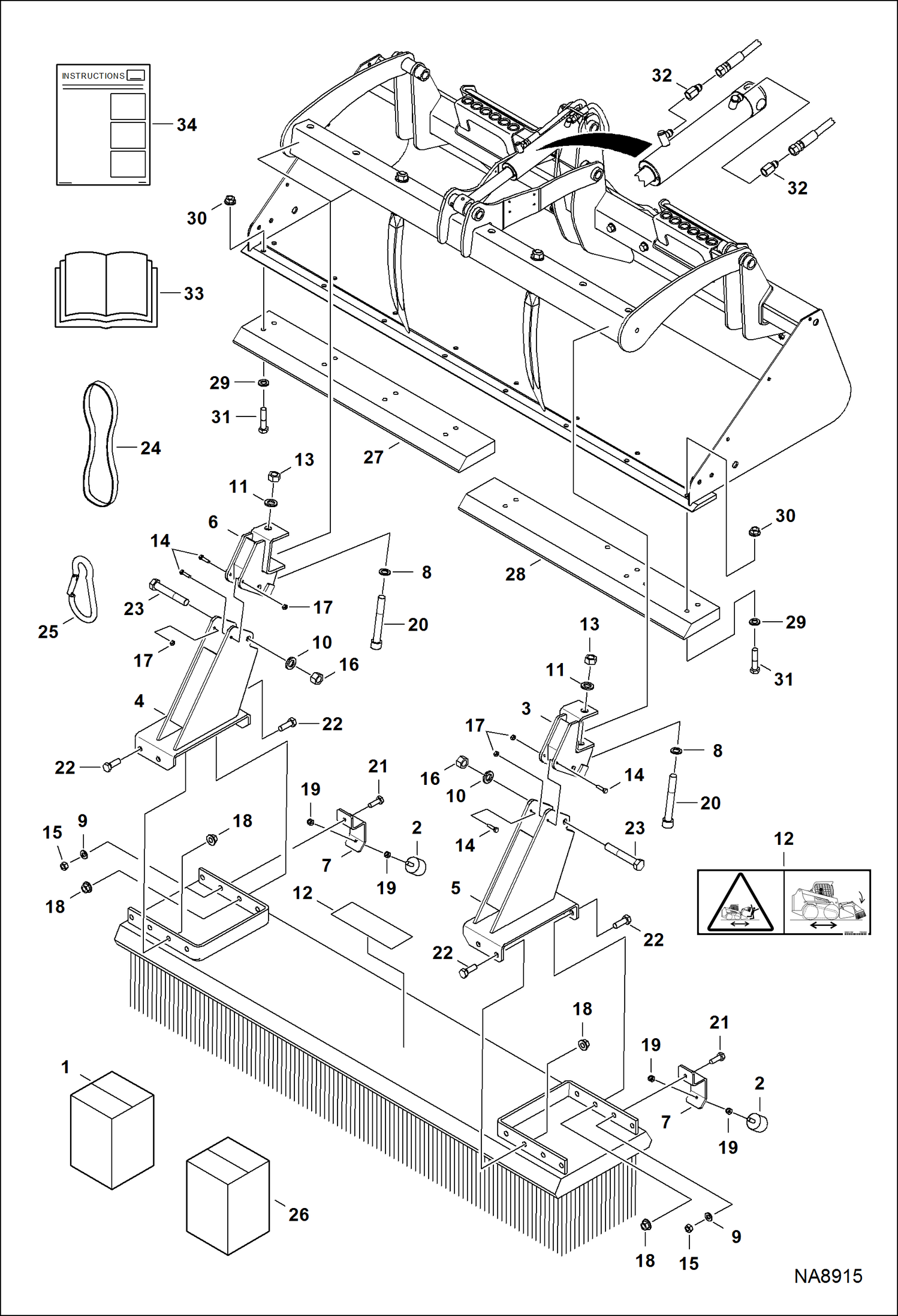 КОМПЛЕКТ ДЕТАЛЕЙ МЕХАНИЧЕСКОЙ ЩЕТКИ WHISKER (ТОЛЬКО ДЛЯ БЛИЖНЕГО ВОСТОКА)