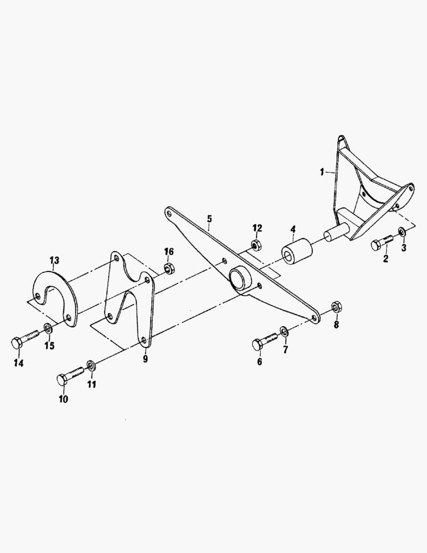 G025-1 GEAR HOUSING BRACKET; FRONT