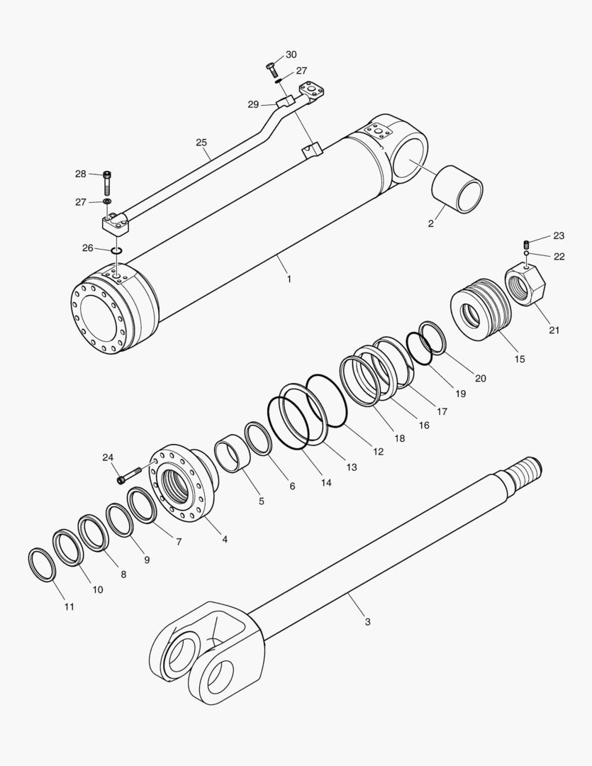 3820 LIFT CYLINDER-L.H(BLOCK HANDLER)