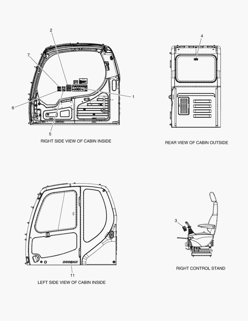 ЗАВОДСКАЯ ТАБЛИЧКА - КАБИНА(ЭКСПОРТИРУЕМОЕ ОБОРУДОВАНИЕ)