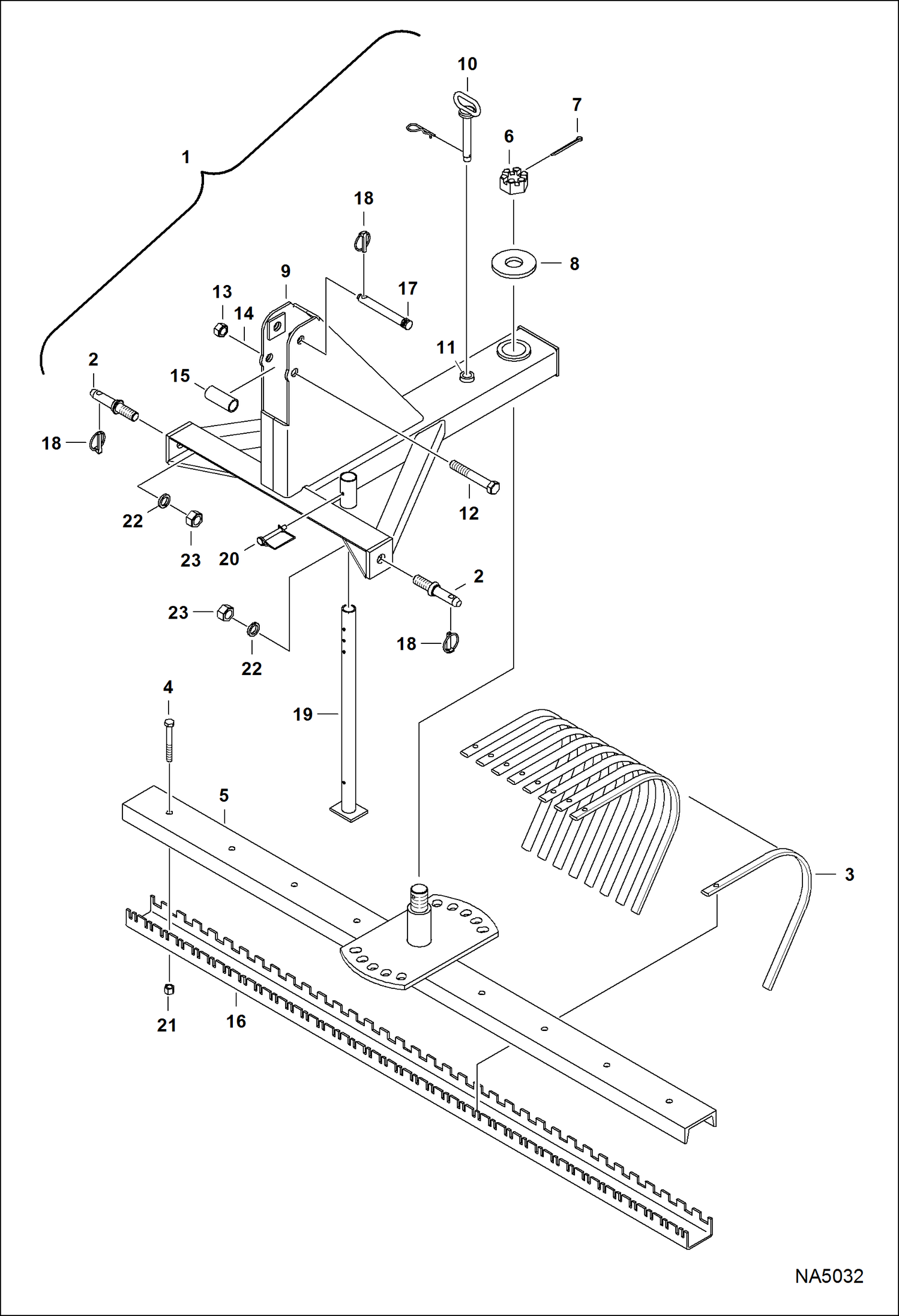 ГРАБЕЛЬНЫЙ ЗУБ (РАМА ШАССИ) (3TR60 AKZN) (3TR72 AKZP) (3TR84 AKZR) (3TR96 AKZS)