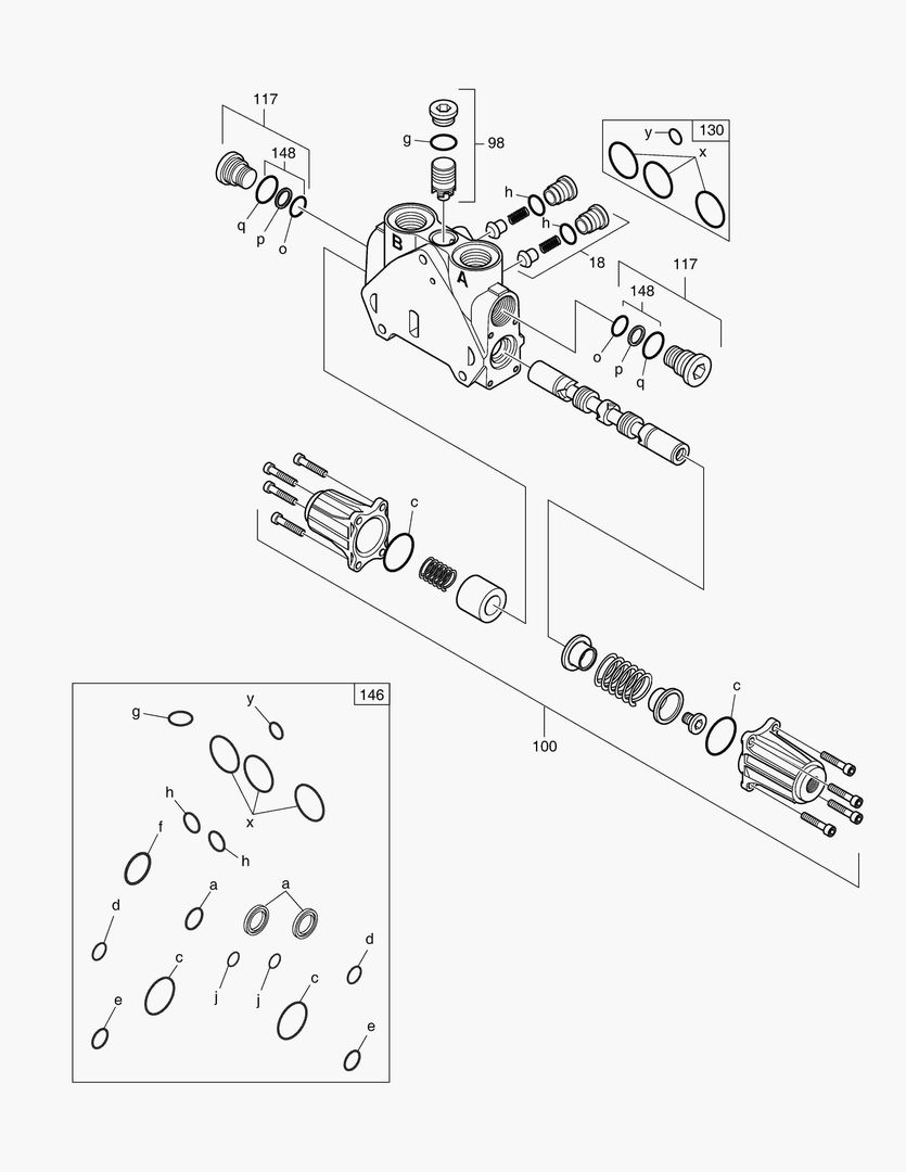 БУЛЬДОЗЕРНЫЙ БЛОК - РЕГУЛИРУЮЩИЙ КЛАПАН
