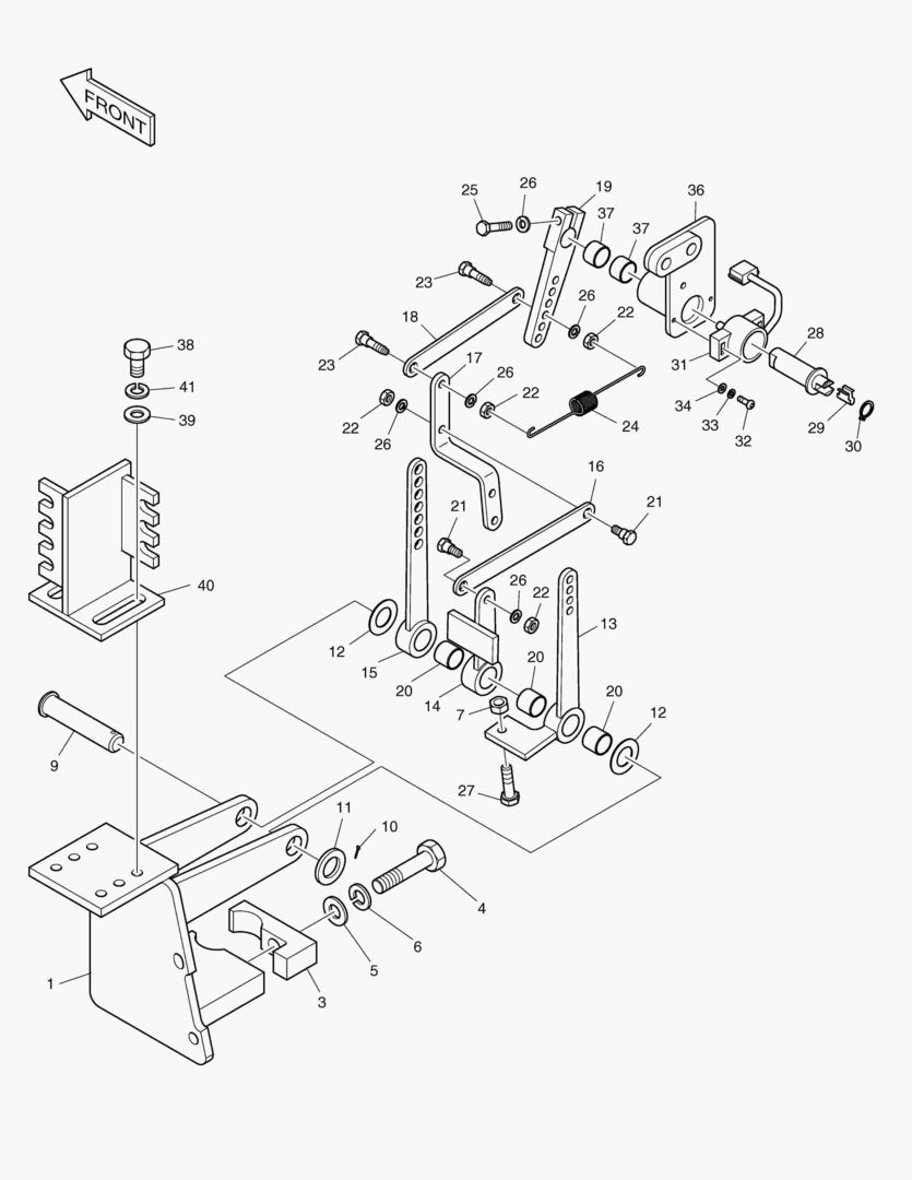 УСТРОЙСТВО УПРАВЛЕНИЯ РЫЧАГОМ ДВИГАТЕЛЯ В СБОРЕ