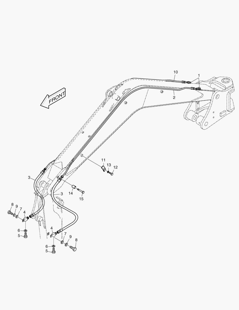 ПЕРЕДНИЙ ТРУБОПРОВОД(1)-ОДИН ПУТЬ