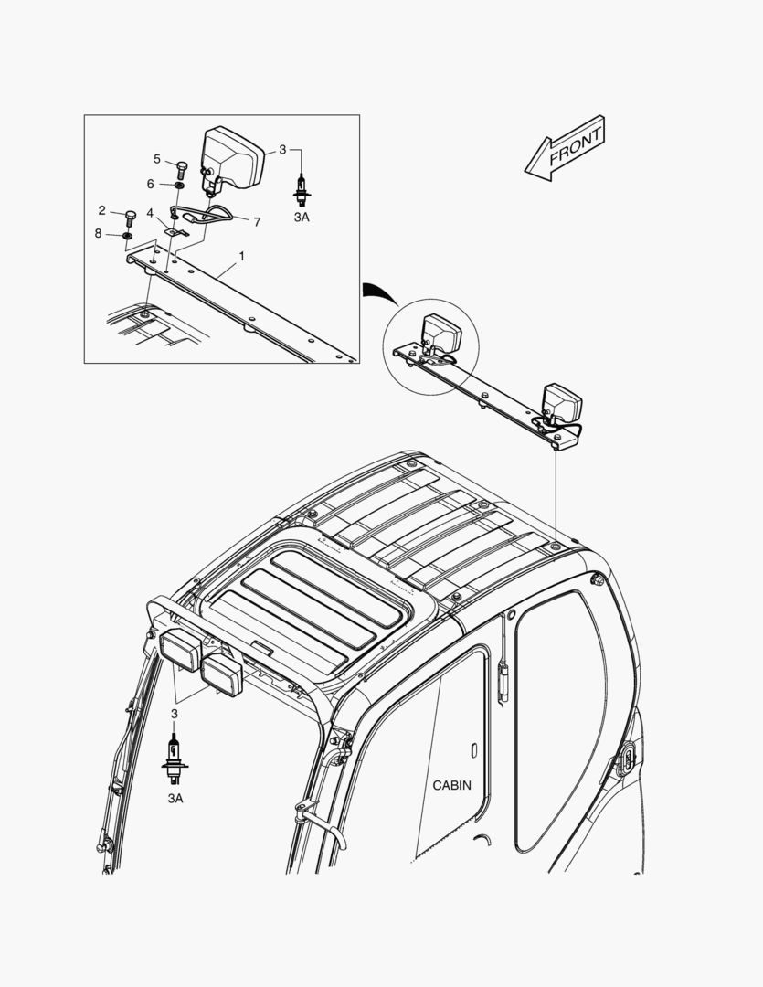 РАБОЧАЯ ФАРА(4-ЛАМПЫ)