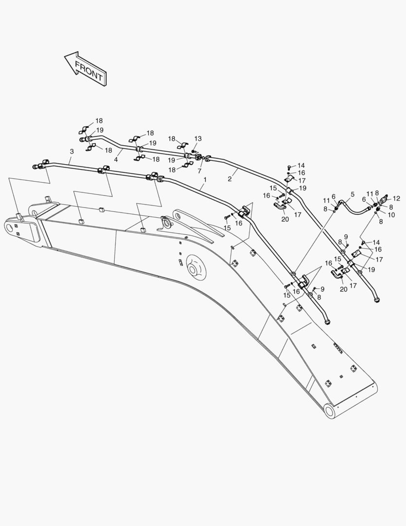 3220 BOOM PIPING-6.3m ONE & TWO WAY