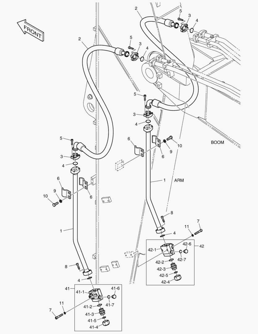 6730 ARM PIPING - ARM 3.5m(ONE & TWO WAY)