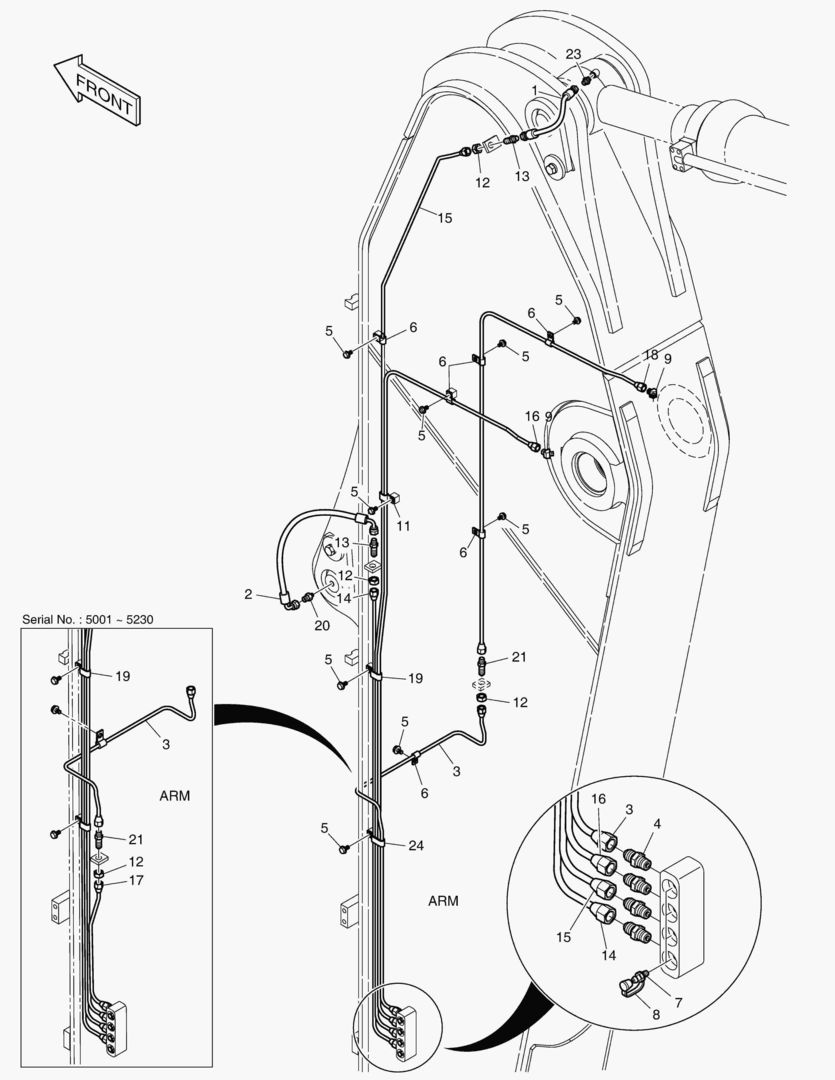 ТРУБОПРОВОД СМАЗОЧНОЙ СИСТЕМЫ -РУКОЯТЬ 3.95 м