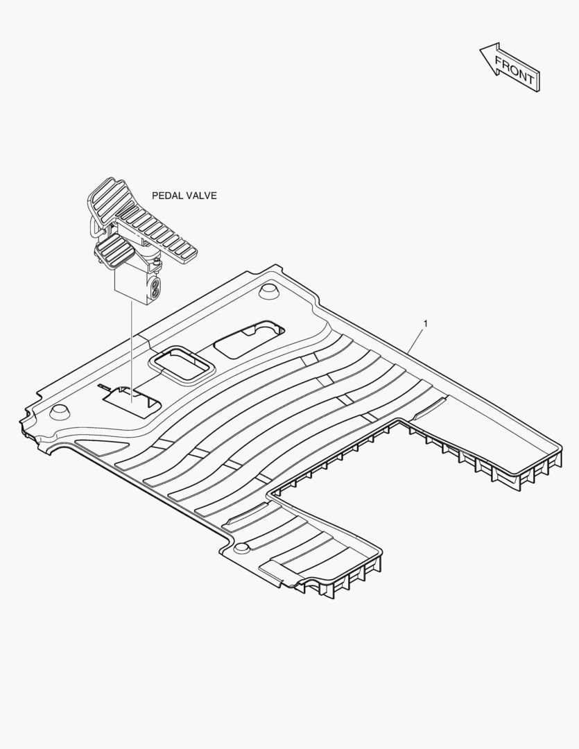 Схема КОВРИК НА ПОЛУ КУЗОВА - ШАРНИРНЫЙ