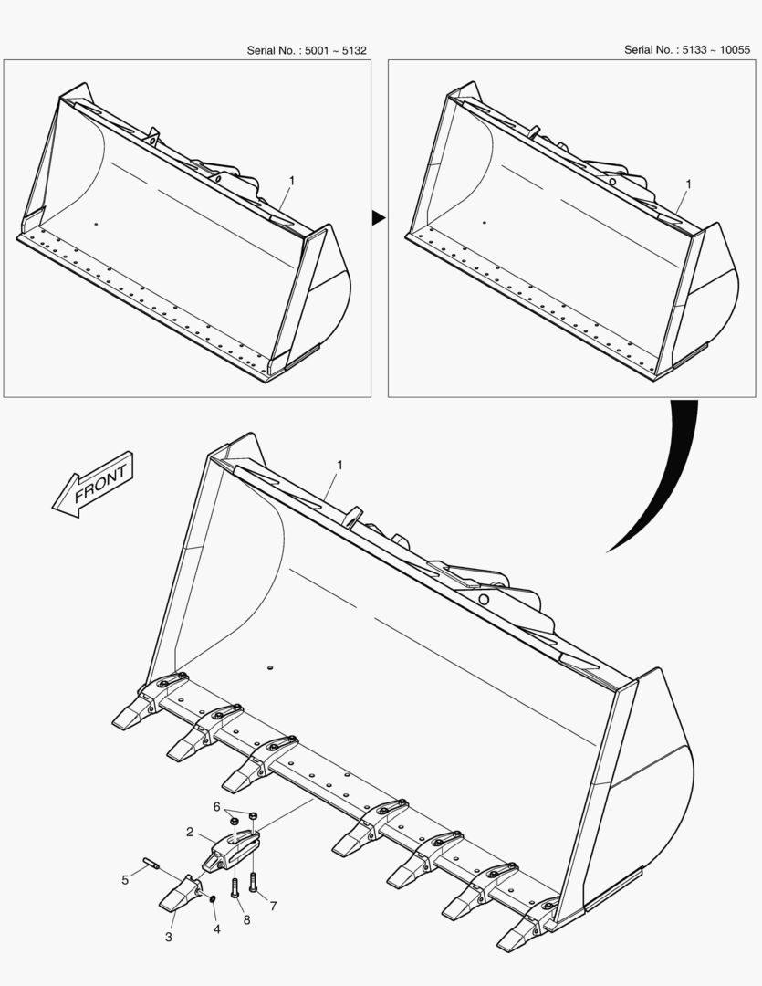 5360 BUCKET - 4.3гЋҐ - TOOTH
