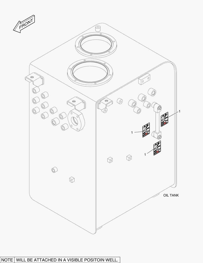 5300 DECAL - OIL CHECK (LOW TEMPERATURE)