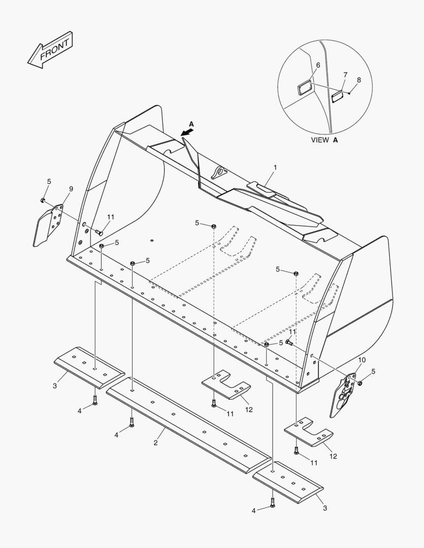 Спецтехника 5840 BUCKET - 4.2гЋҐ CUTTING EDGE 3270mm(MH) [11004~] - главное фото