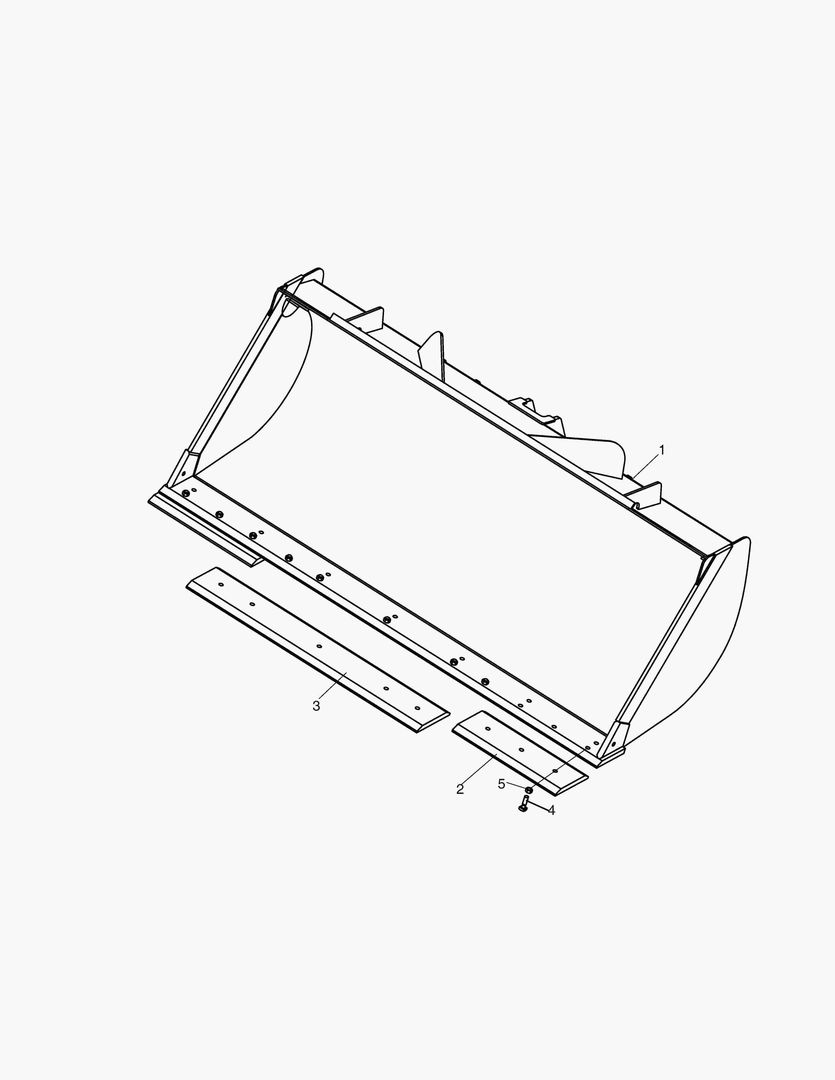 5636 BUCKET ASSY;2.9M3 CUTTING EDGE-QC