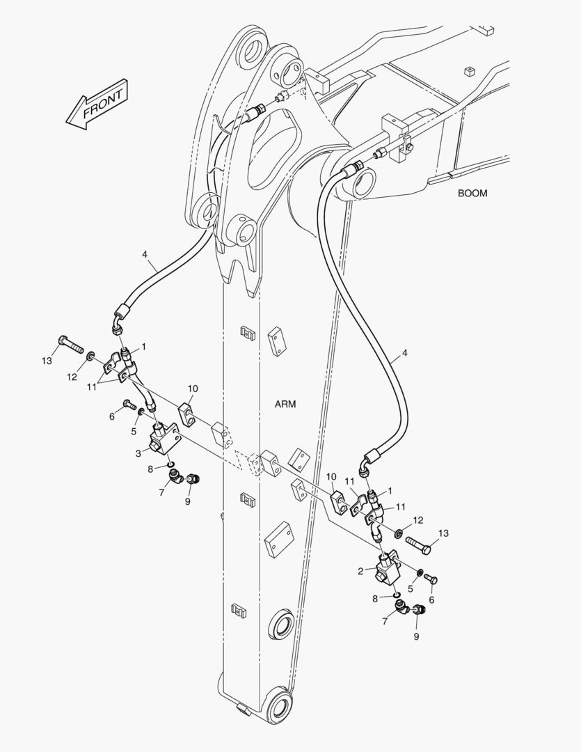 ГИДРОСИСТЕМА РУКОЯТИ - ВРАЩАЮЩИЙСЯ(РУКОЯТЬ 1.7 м)