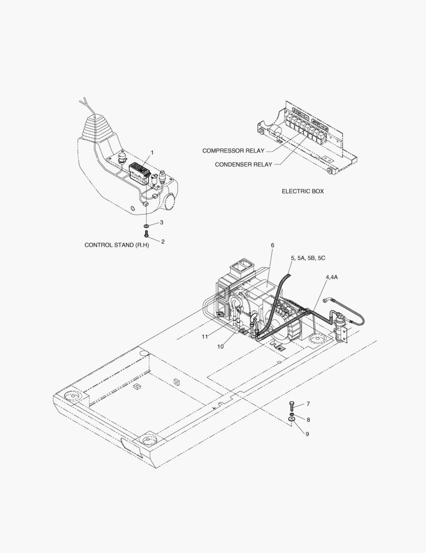 1870 COOLER & HEATER ASS`Y(1)-CABIN PART