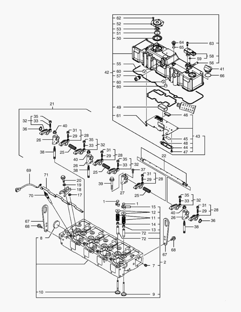 014 CYLINDER HEAD & BONNET