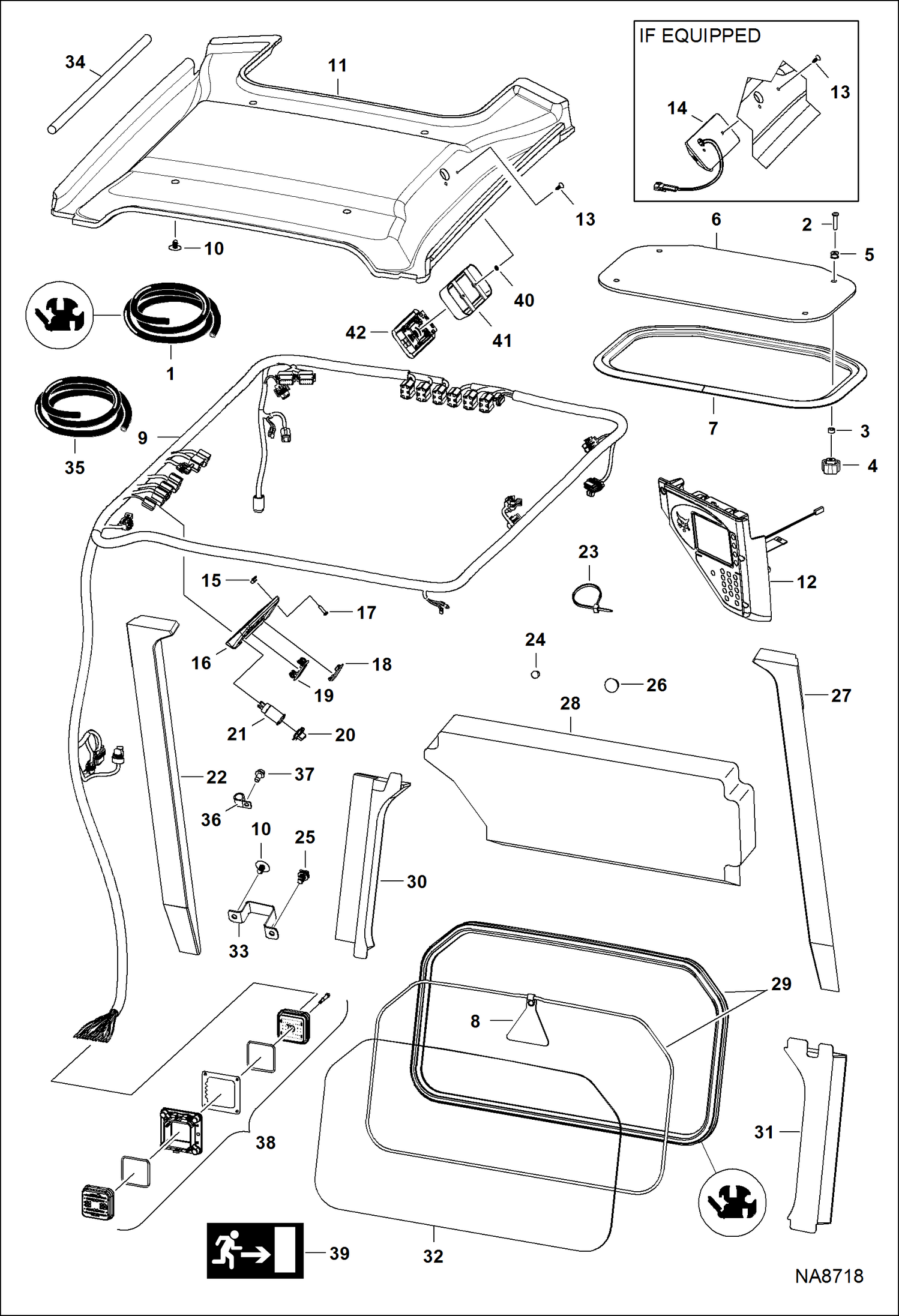 КАБИНА ВОДИТЕЛЯ (DELUXE) (СЕРИЙНЫЙ НОМЕР A3KY20001 И ВЫШЕ, AU4Y11001 И ВЫШЕ)