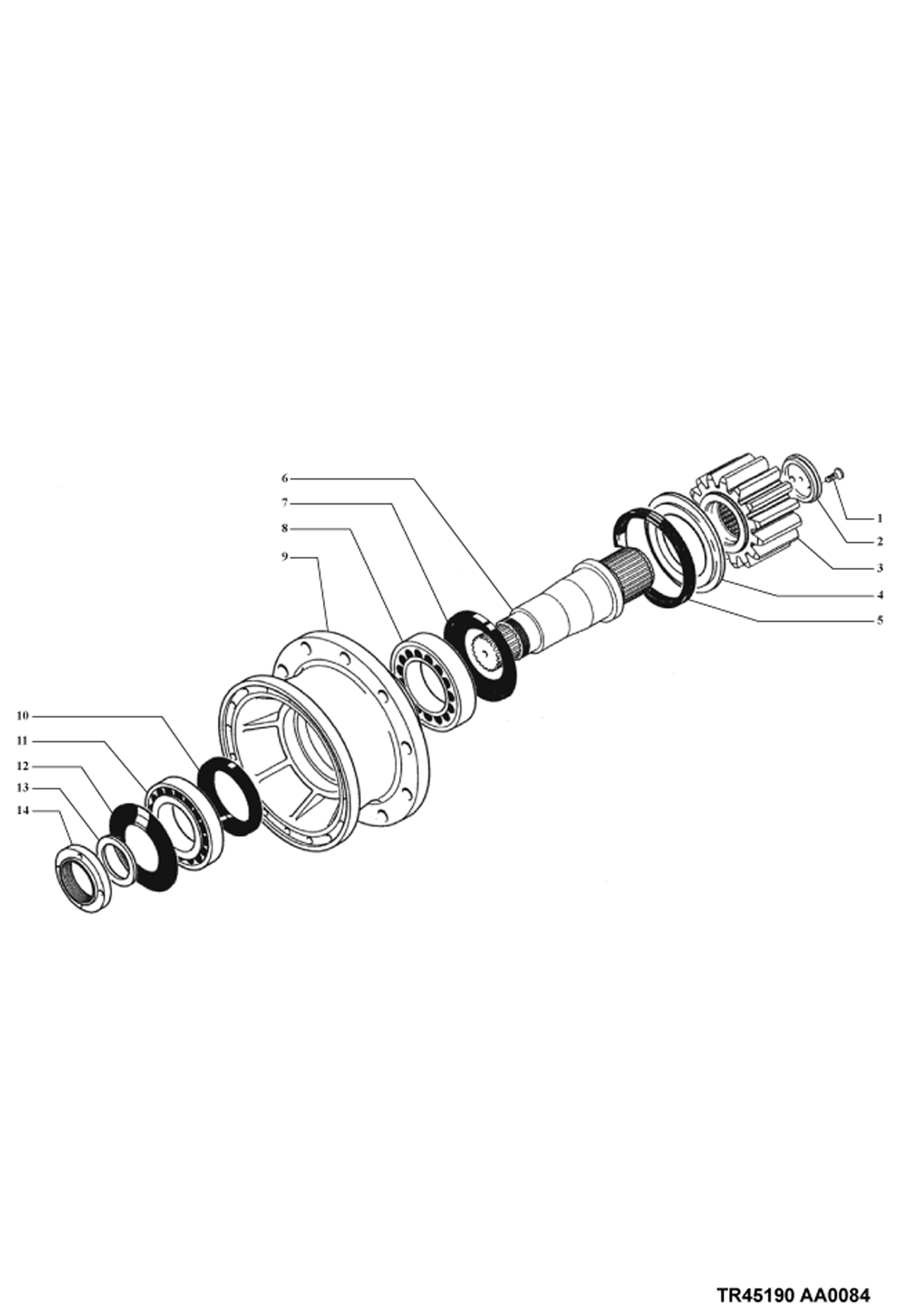 ПРИВОД ПОВОРОТНОГО МЕХАНИЗМА (ПОЛШИПНИК И ОСЬ)