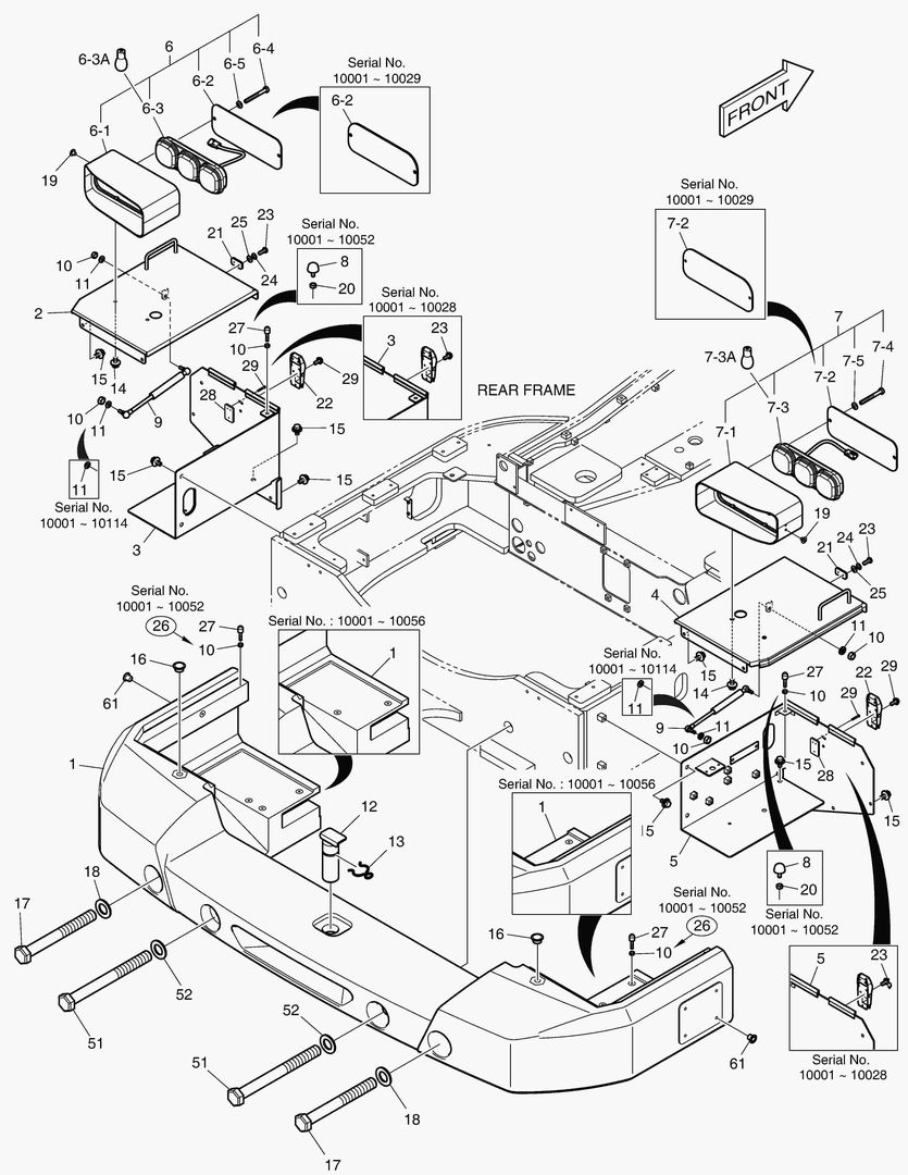 1530 COUNTER WEIGHT & REAR LAMP