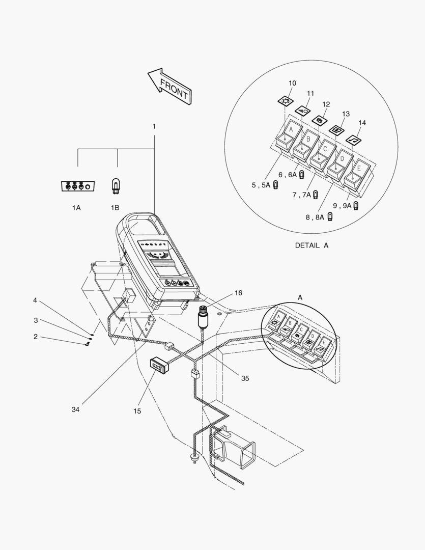 1750 ELECTRIC PARTS(1)-GAUGE & SWITCH PANEL