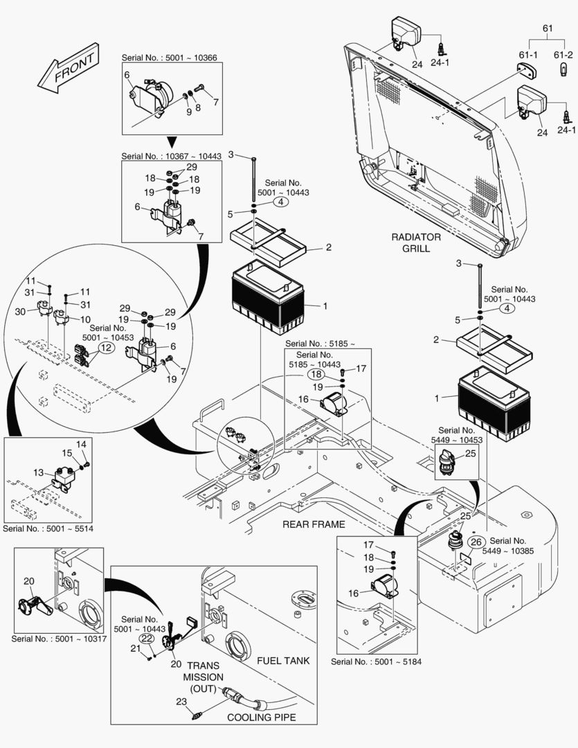 1440 ELECTRIC PARTS(1) - BATTERY & REAR LAMP