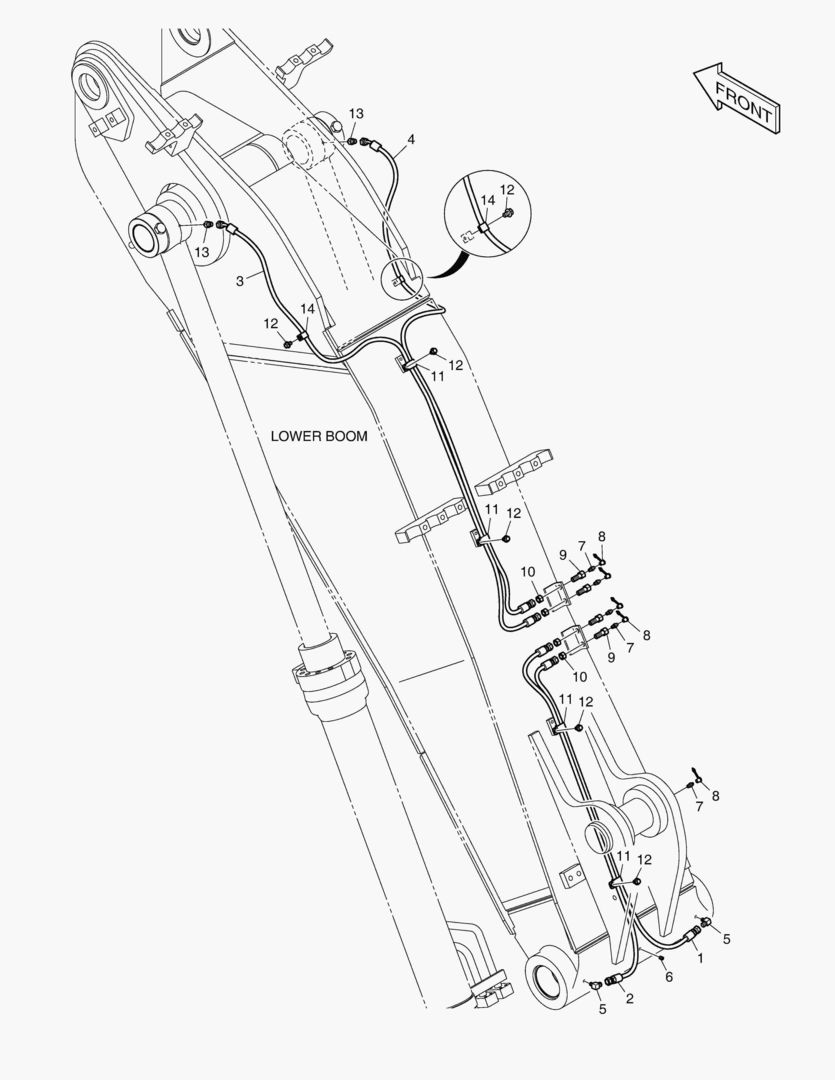 ТРУБОПРОВОД СМАЗОЧНОЙ СИСТЕМЫ - НИЖНЯЯ СТРЕЛЯ
