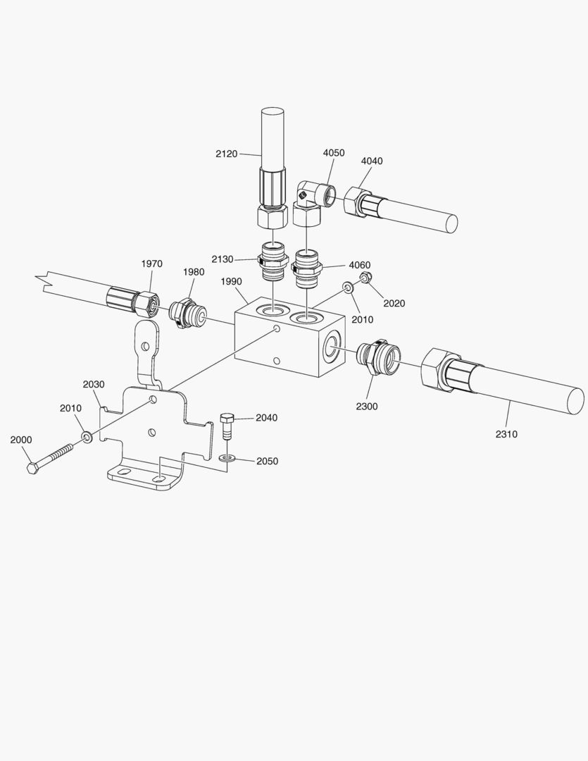 Схема G190-120 RETURN LINE MANIFOLD