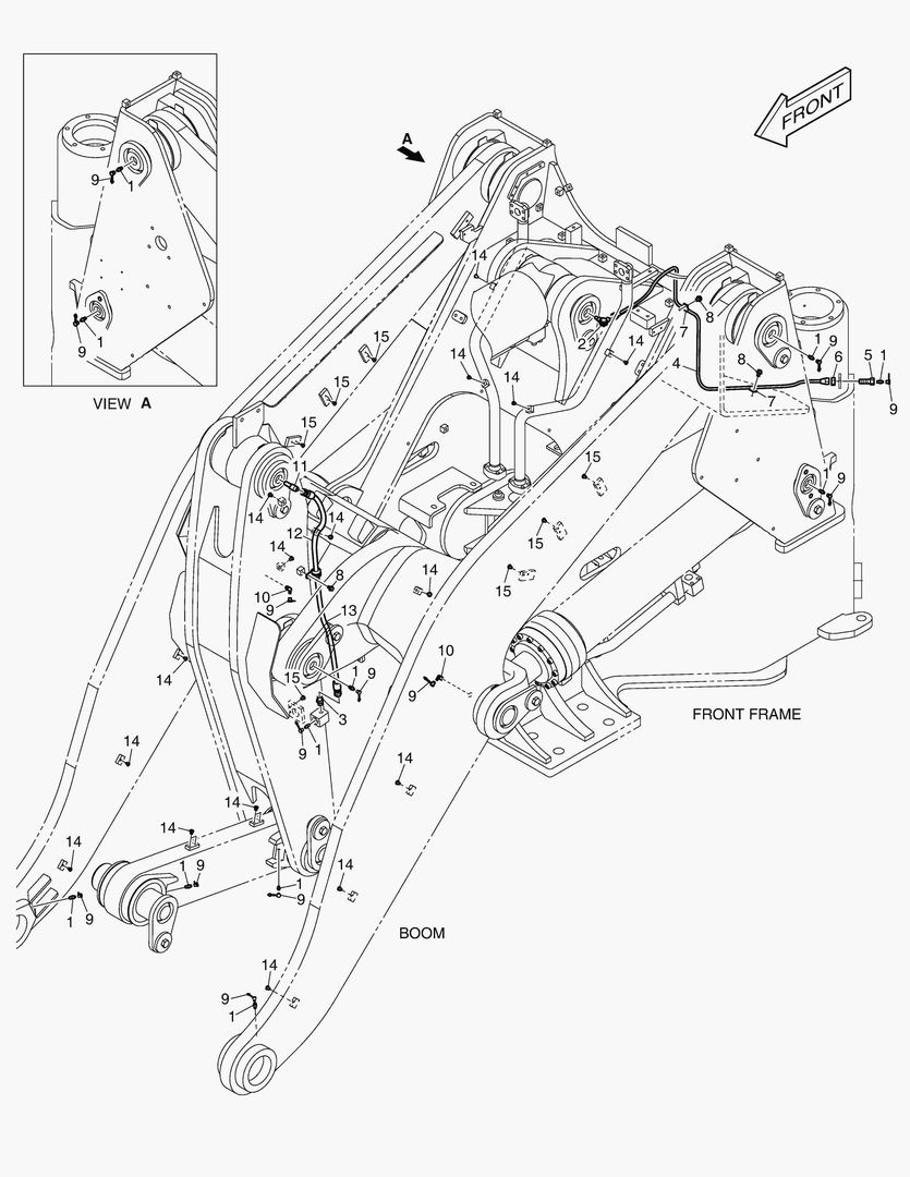 ПЕРЕДНИЙ ТРУБОПРОВОД СМАЗОЧНОЙ СИСТЕМЫ
