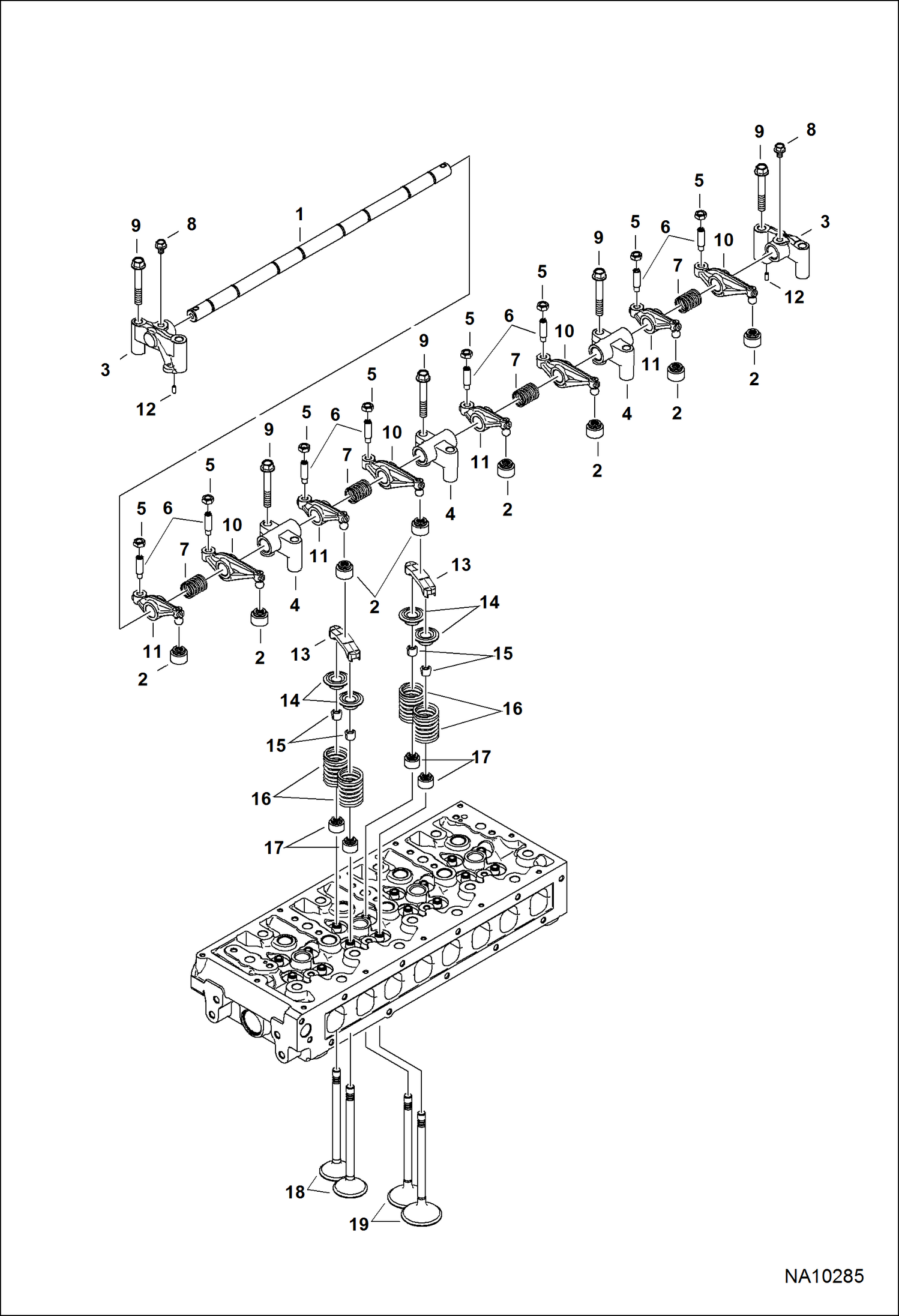 Схема КЛАПАН И ПЛЕЧО КОРОМЫСЛА