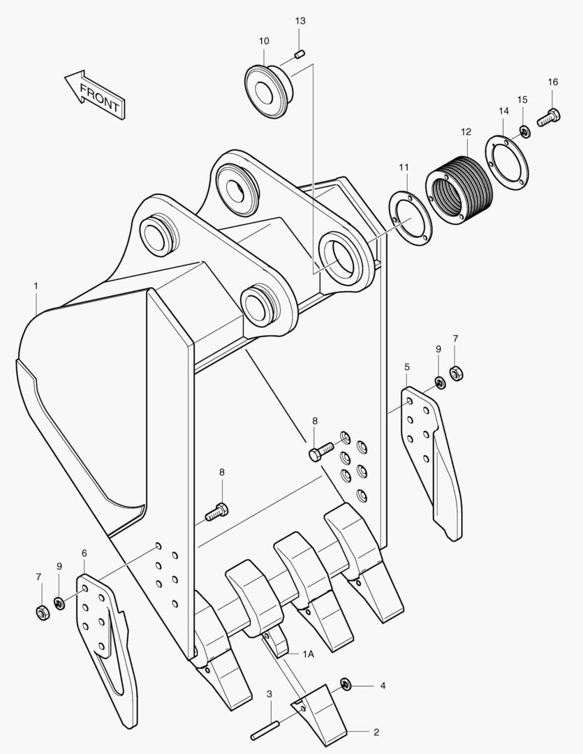 5350 BUCKET-0.8MВі-SIDE PIN