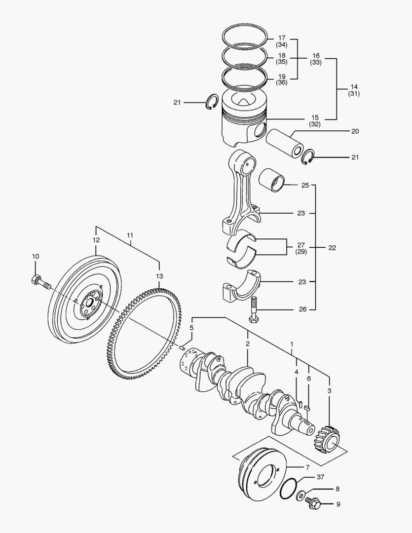 018 CRANK SHAFT & PISTON