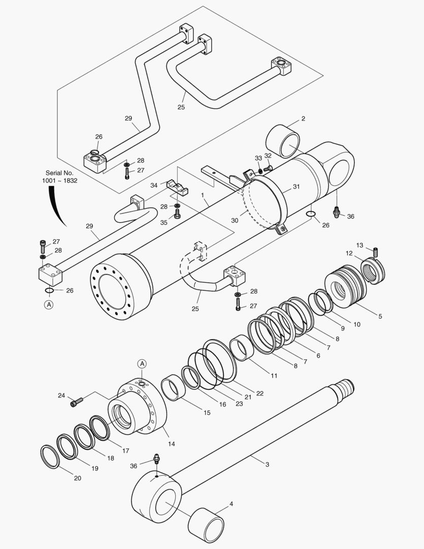 4240 BOOM CYLINDER-L.H [1001~2299]