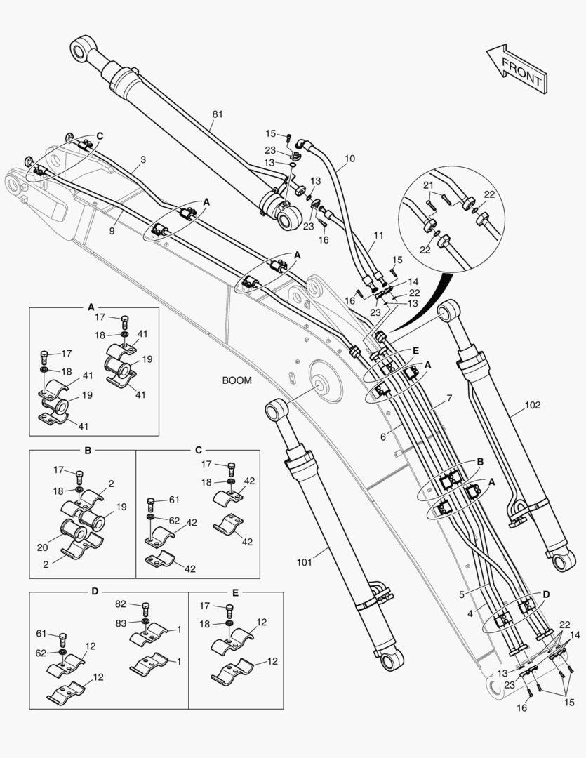 ГИДРОСИСТЕМА СТРЕЛЫ - СТРЕЛА 5.2 м
