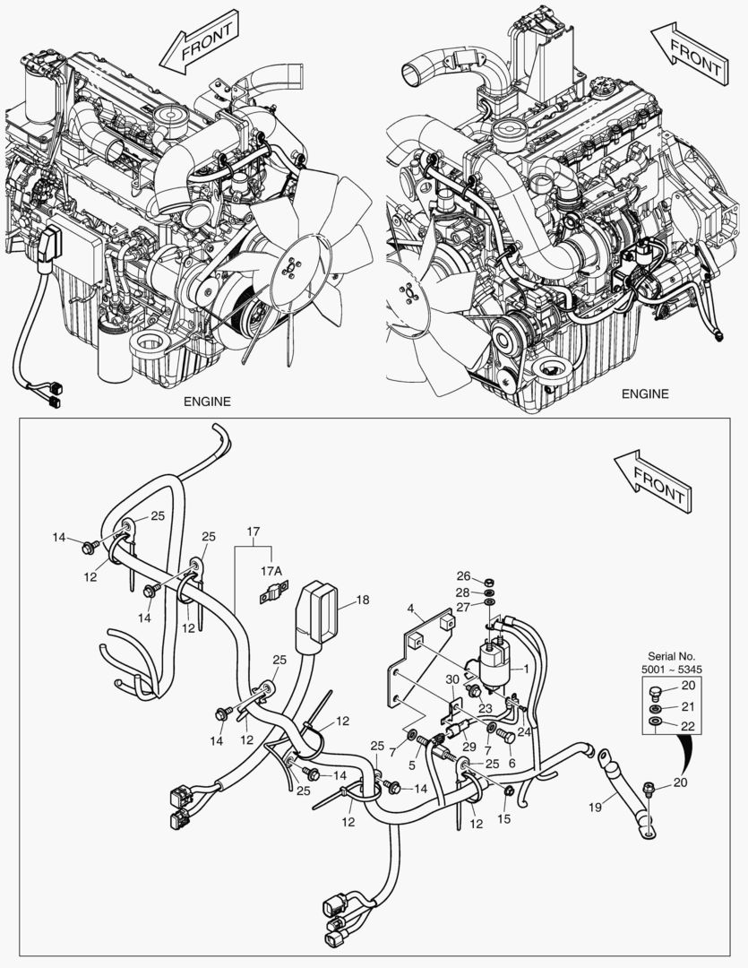 7850 ELECTRIC PARTS - ENGINE(ALTERNATOR-50A) [5001~5356]