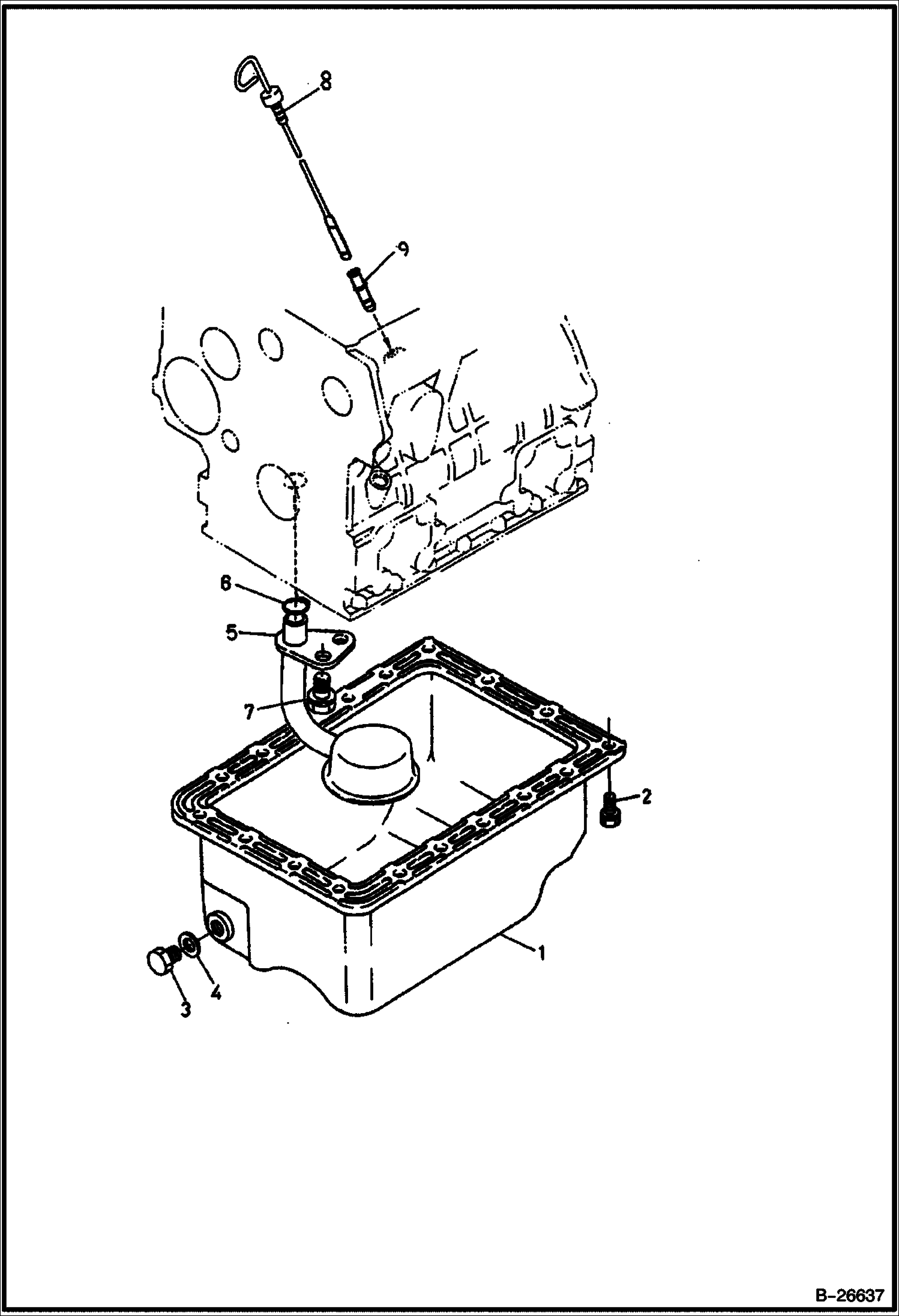 Схема ПОДДОН КАРТЕРА KUBOTA D722