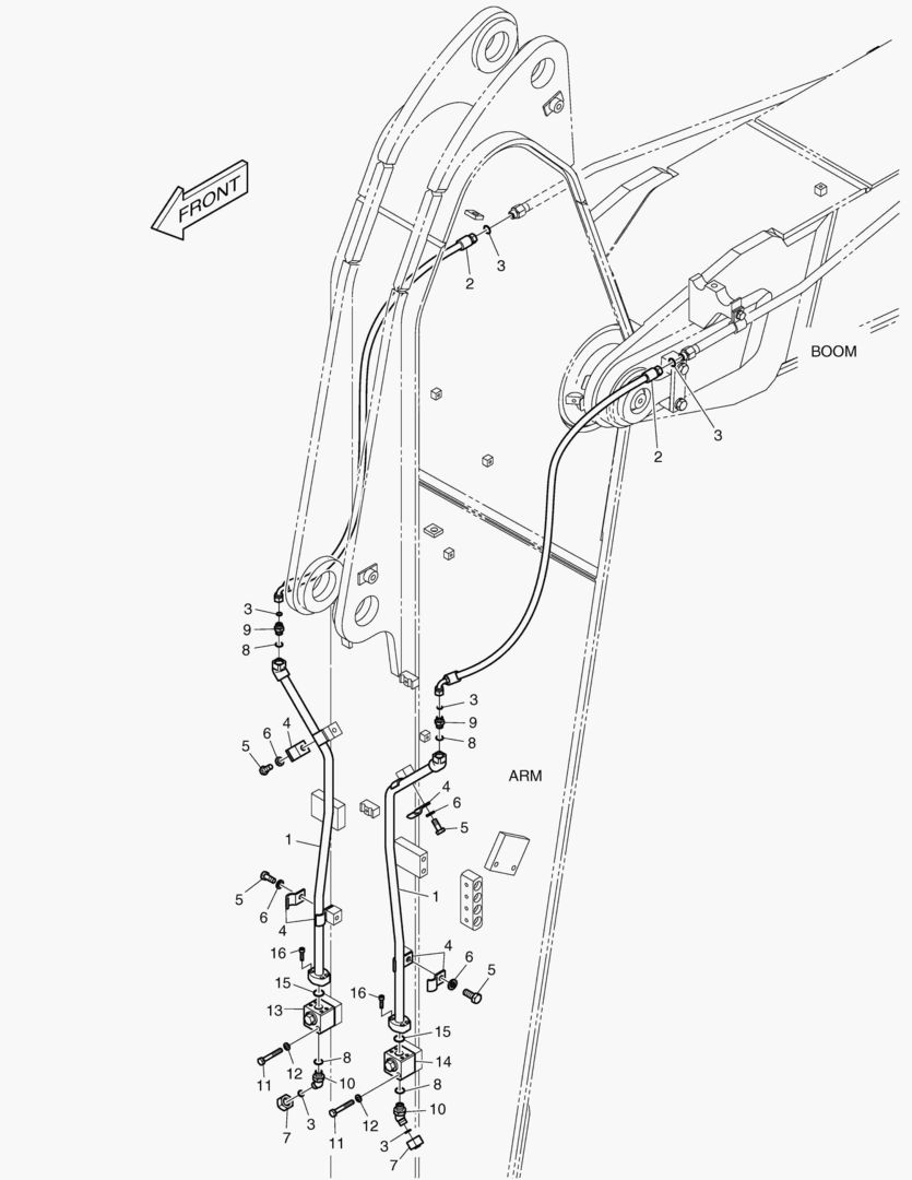 ГИДРОСИСТЕМА РУКОЯТИ - ВРАЩАЮЩИЙСЯ(РУКОЯТЬ 3.0 м)