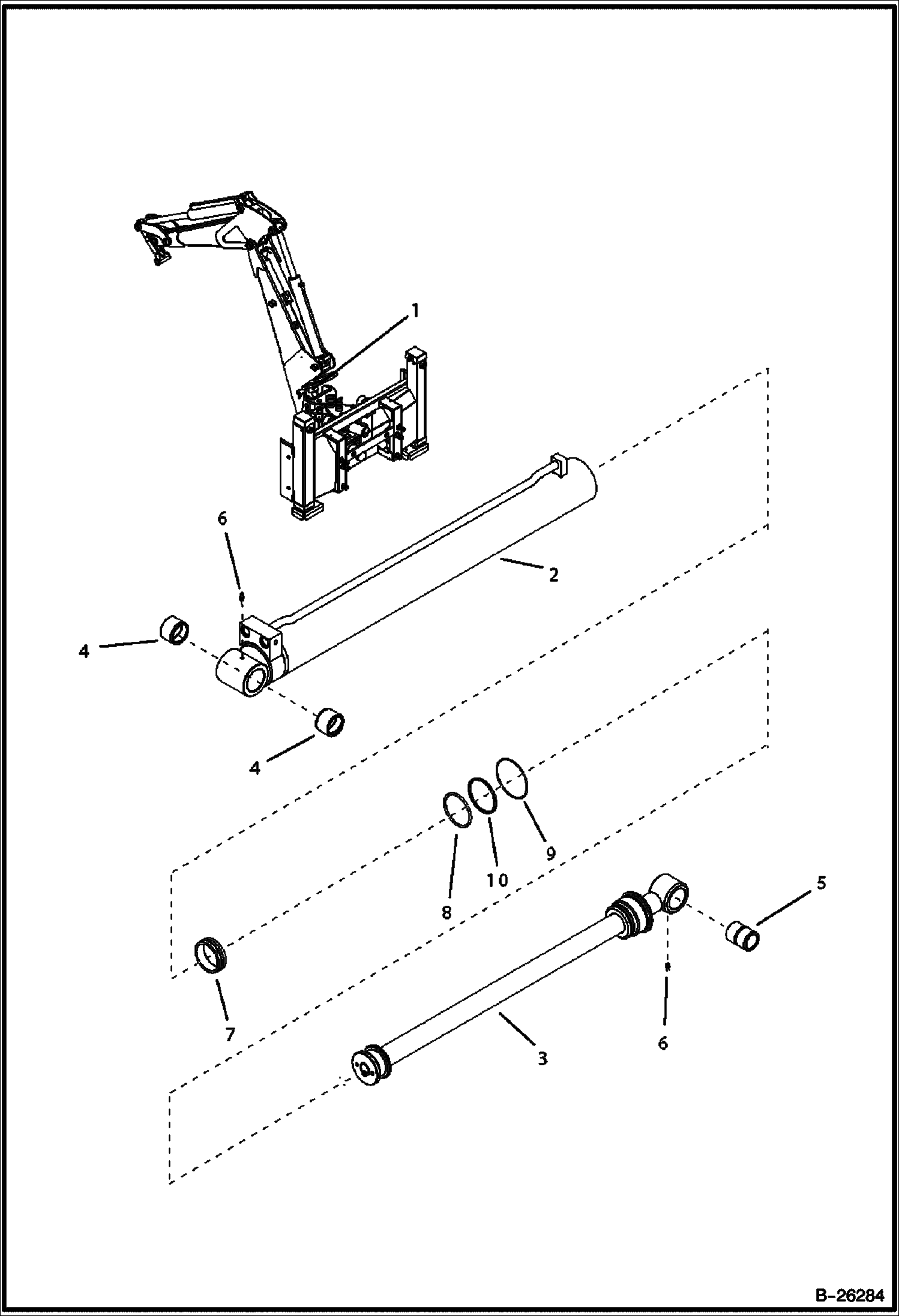 ЦИЛИНДР СТРЕЛЫ 5708 11020 И ВЫШЕ
