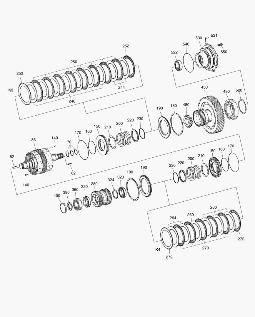 СЦЕПЛЕНИЕ K3 + K4