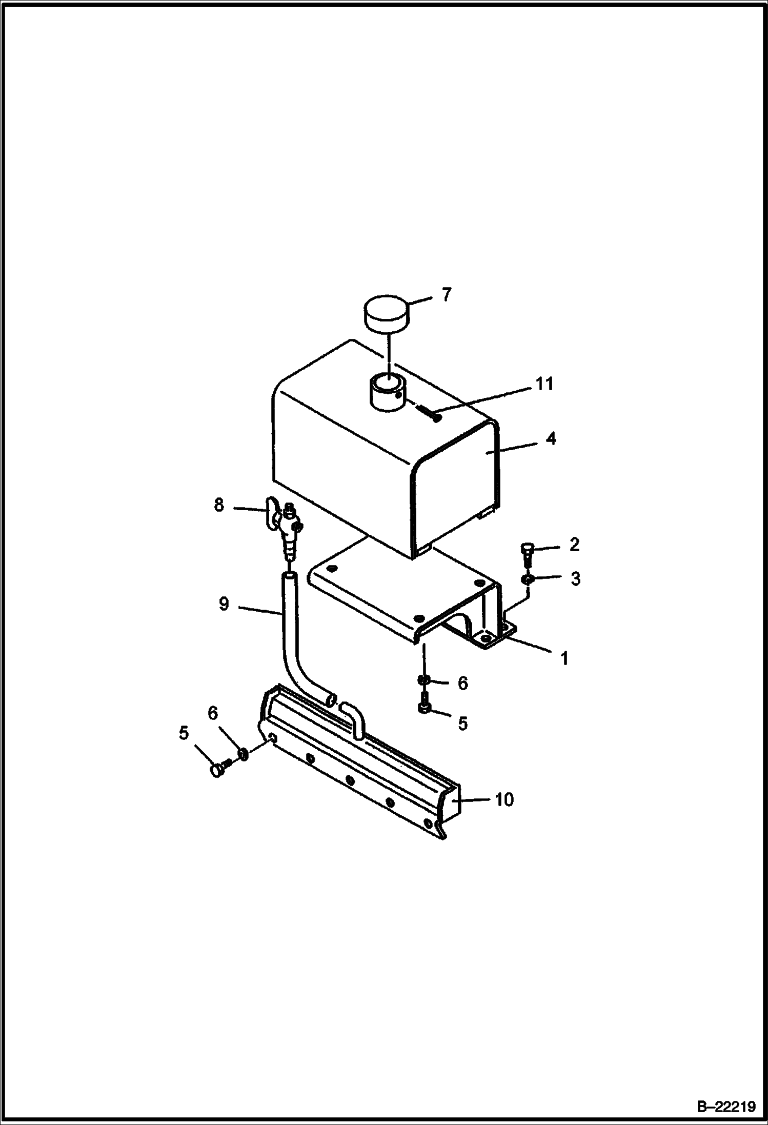 БАК ДЛЯ ВОДЫ (СТАРАЯ ВЕРСИЯ) (СЕРИЙНЫЙ НОМЕР AB1032 И НИЖЕ)